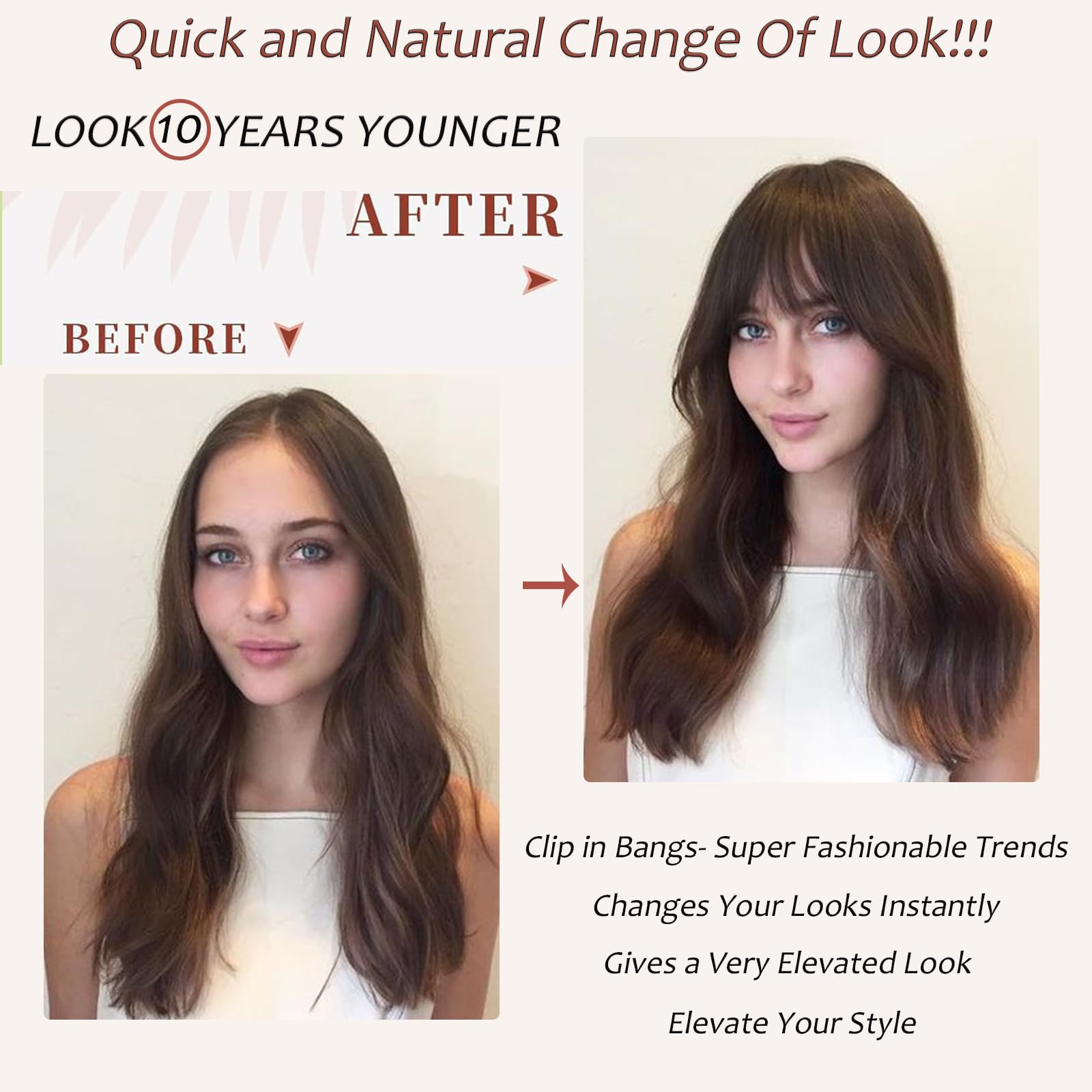 100% Human Hair Bangs Clip-In  - огляд і ціна Seamless Clip In Hair Extensions Human Hair