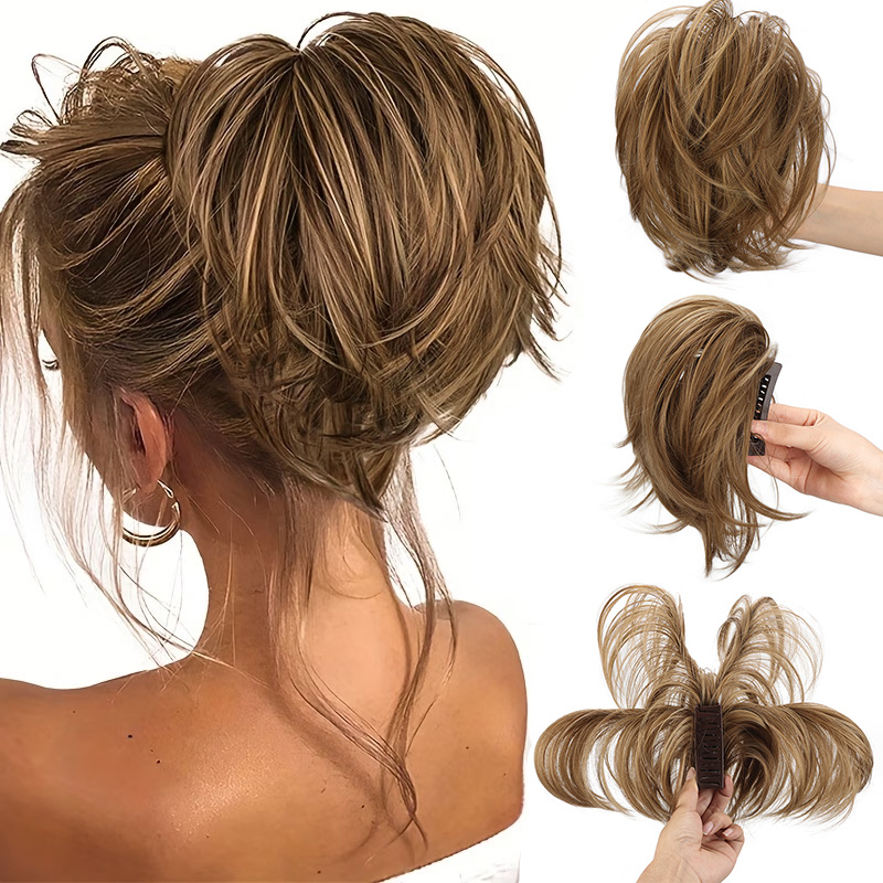 Synthetic Claw Clip Ponytail E - огляд і ціна Claw Clip Messy Bun Hair Piece