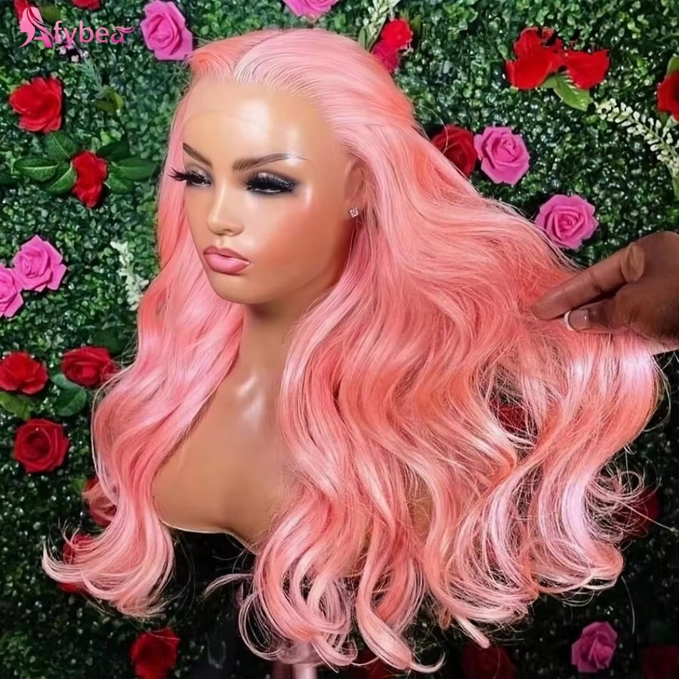 Curly Pink Body Wave HD 13x4 S - огляд і ціна Pre Parted 13X4 Lace Front Bob Wig