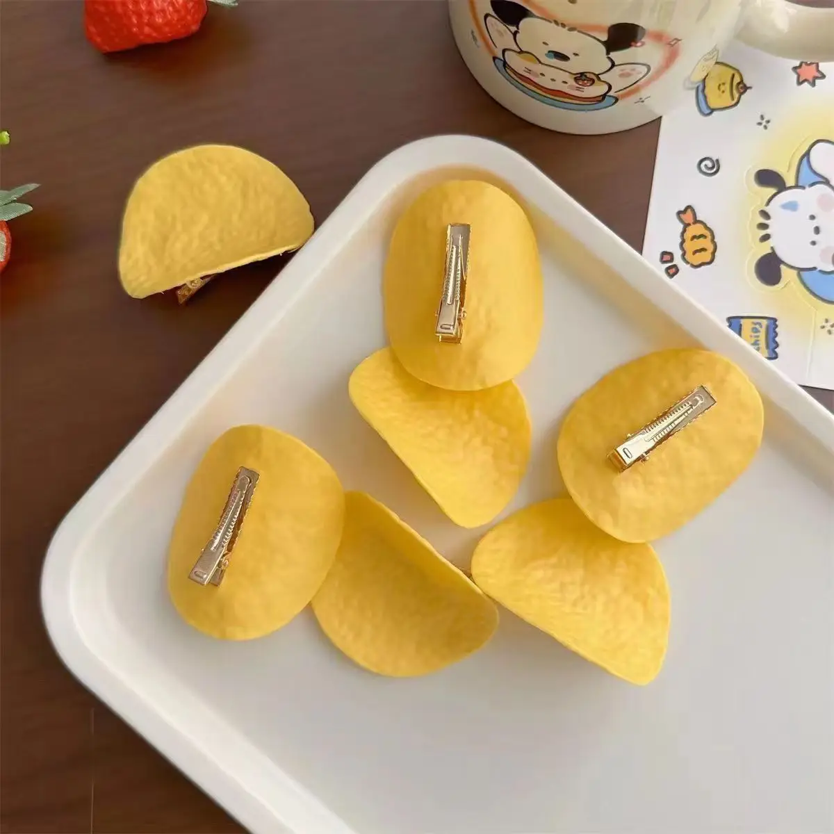 Funny potato chip hair clip cu - огляд і ціна Hair Bundles