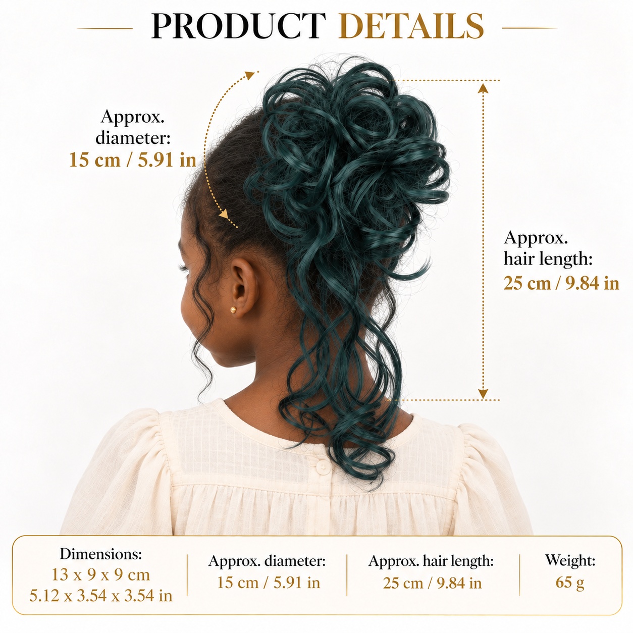 Curly Bun Hairpiece Claw Clip  - огляд і ціна Claw Clip Messy Bun Hair Piece