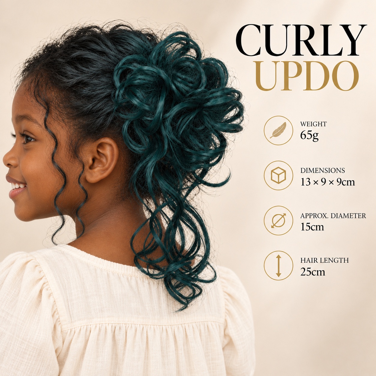 Curly Bun Hairpiece Claw Clip  - огляд і ціна Claw Clip Messy Bun Hair Piece
